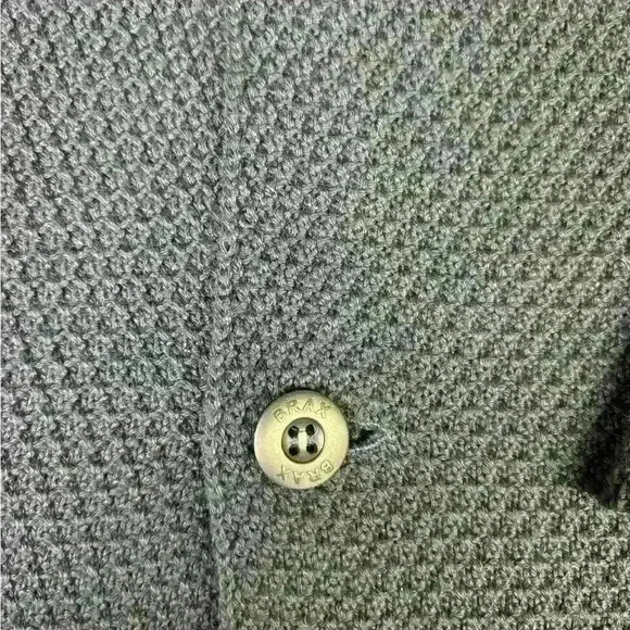 BRAX Men's Jasper Sweater Knit Blazer Sea Navy Blue Waffle Textured Size 52 - Picture 10 of 12